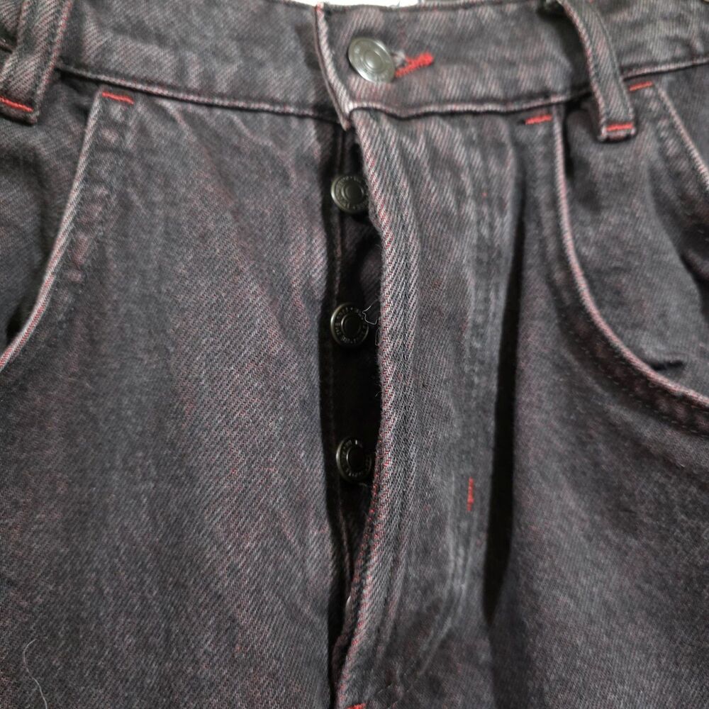 Free people black jean with red accents size 26 used good conditions womens